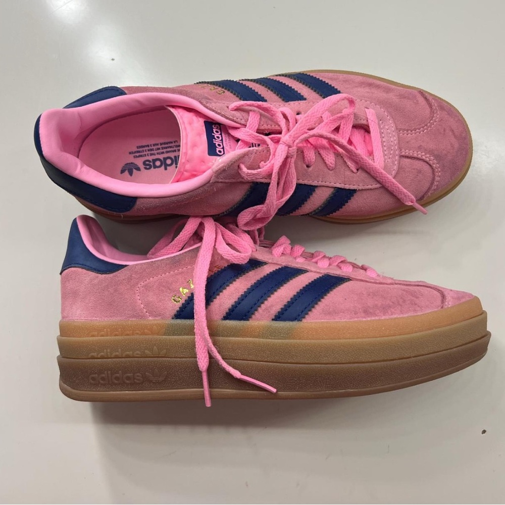 Adidas Pink and Blue Gazelles